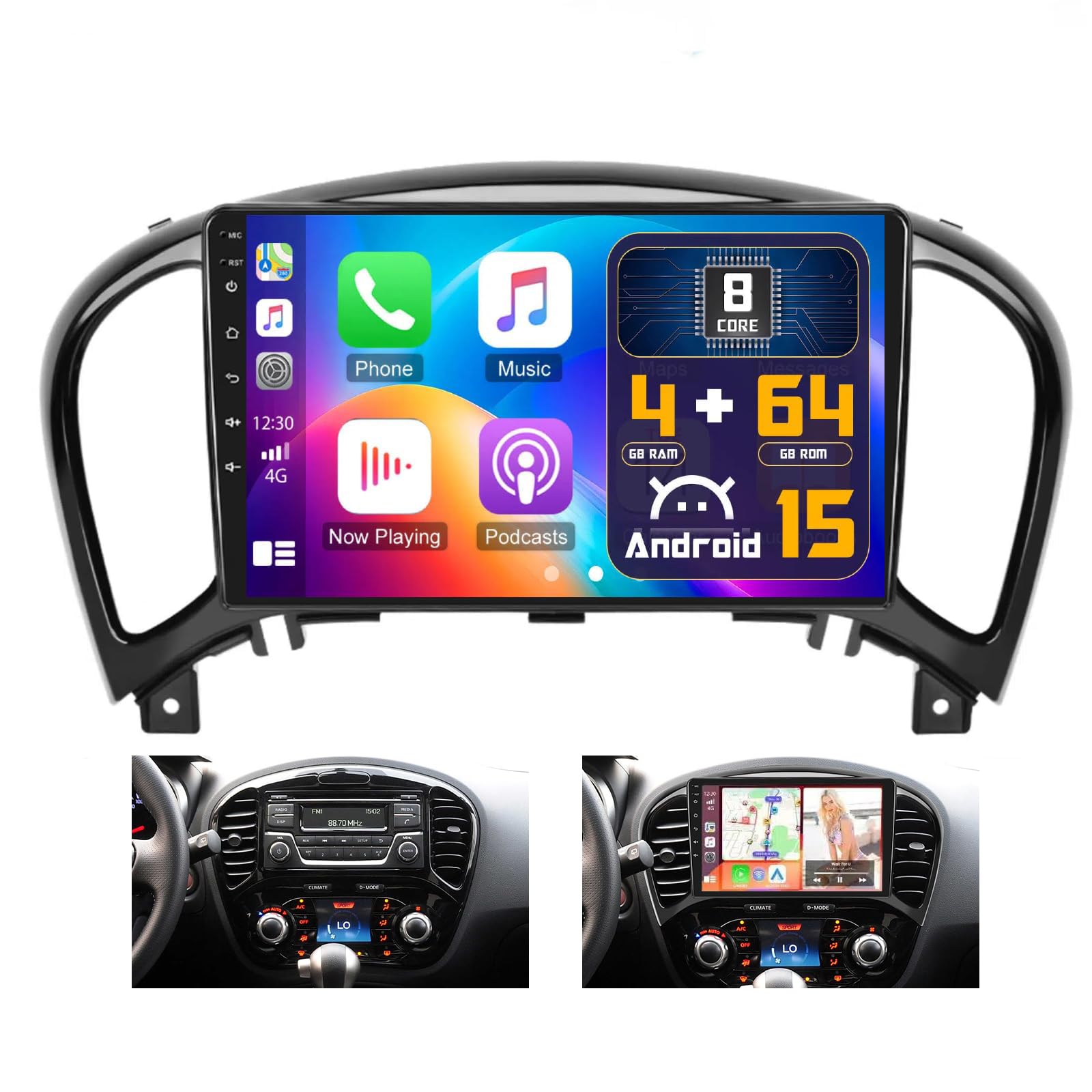 Amazon.com: 4G+64G 8Core Android 15 Car Stereo for Nissan Juke